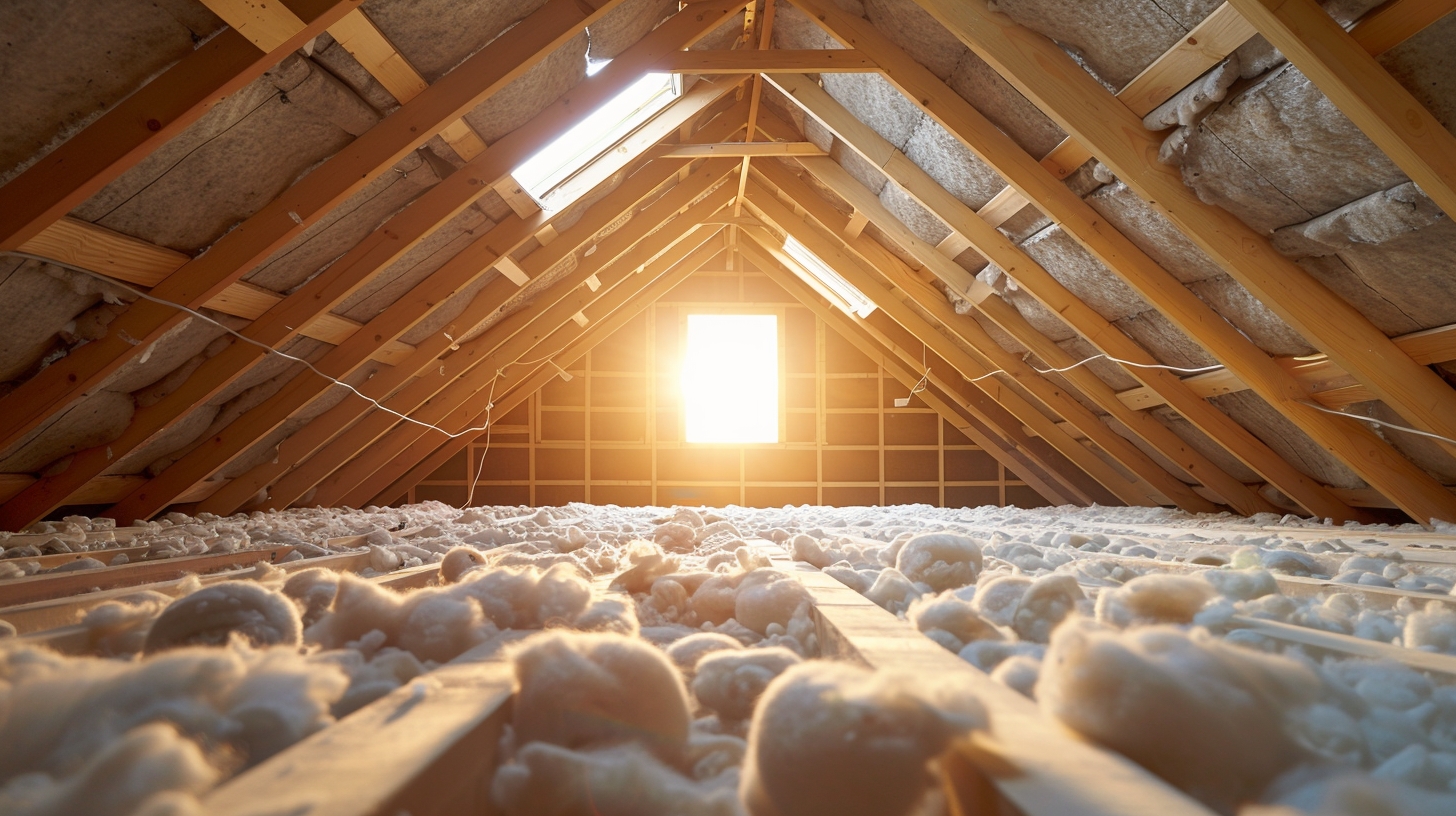 Isolation des combles d'une maison dans le Gard